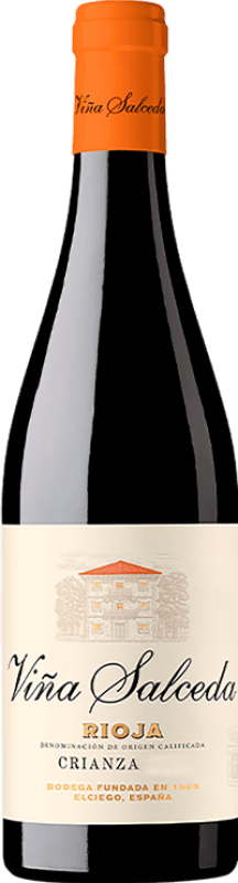 13,95 € Spedizione Gratuita | Vino rosso Viña Salceda Crianza D.O.Ca. Rioja Spagna Tempranillo, Grenache Bottiglia 75 cl