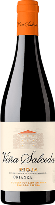 10,95 € Envío gratis | Vino tinto Viña Salceda Crianza D.O.Ca. Rioja España Tempranillo, Garnacha Botella 75 cl