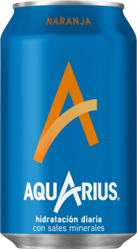 0,95 € Spedizione Gratuita | Bibite Aquarius Spagna Lattina 33 cl Naranja — Arancia