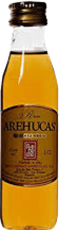 1,95 € Envio grátis | Rum Arehucas Miel Guanche Ilhas Canárias Espanha Garrafa Miniatura 5 cl