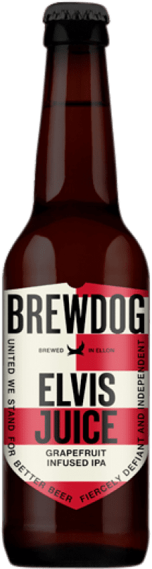 3,95 € Envío gratis | Cerveza BrewDog Elvis Reino Unido Botellín Tercio 33 cl Grapefruit — Pomelo