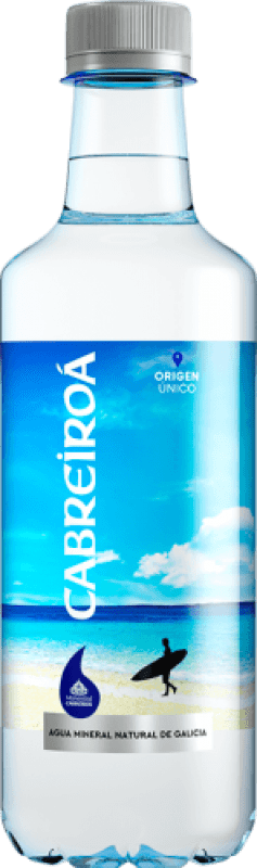 16,95 € Envio grátis | Caixa de 24 unidades Água Cabreiroá Mineral Natural Galiza Espanha Garrafa Medium 50 cl PET