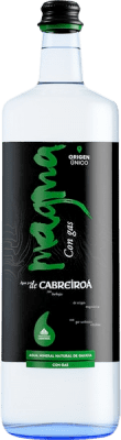 8,95 € Envío gratis | Caja de 12 unidades Agua Cabreiroá Magma Frizzante — Espumoso de Aguja, Mineral Natural Galicia España 1 L Vidrio RET