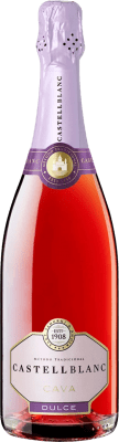 7,95 € Бесплатная доставка | Розовое игристое Castellblanch Rose сладкий D.O. Cava Испания бутылка 75 cl