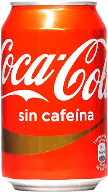 0,95 € 免费送货 | 碳酸饮料 Coca-Cola 西班牙 罐 33 cl Sin Cafeína — 无咖啡因