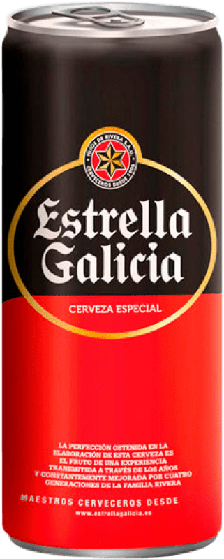 1,95 € Бесплатная доставка | Пиво Estrella Galicia Галисия Испания Банка 33 cl