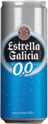 1,95 € Envio grátis | Cerveja Estrella Galicia Galiza Espanha Lata 33 cl 0.0 Zero Zero Sem Álcool