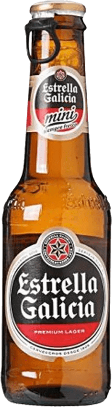 43,95 € Free Shipping | Beer Estrella Galicia CERV.ESTRELLA GALICIA 1/5L. Galicia Spain Small Bottle 20 cl