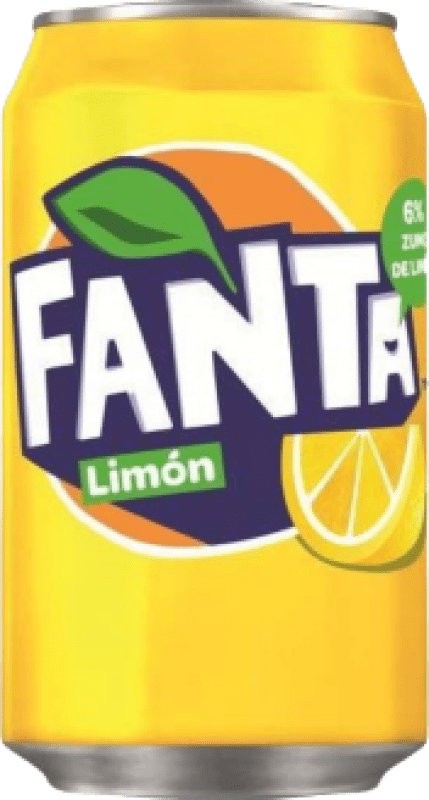 0,95 € Envio grátis | Refrigerantes Fanta Espanha Lata 33 cl Limón — Limão