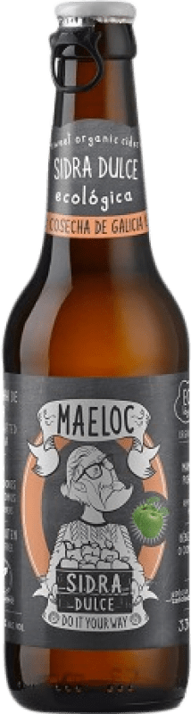 2,95 € Kostenloser Versand | Apfelwein Maeloc Dulce — Lieblich Spanien Drittelliterflasche 33 cl Manzana — Apfel