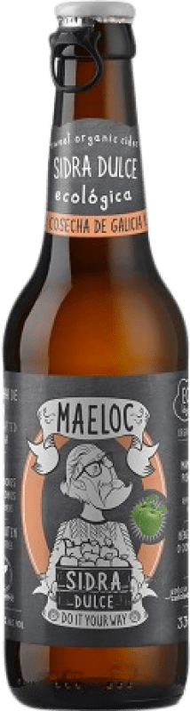 2,95 € Envío gratis | Sidra Maeloc Dulce España Botellín Tercio 33 cl