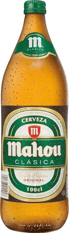 5,95 € Free Shipping | Beer Mahou Spain Bottle 1 L