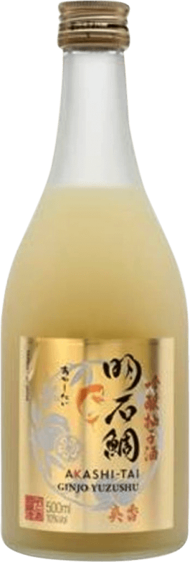 21,95 € Free Shipping | Sake Akashi-Tai Ginjo Yuzushu Japan Medium Bottle 50 cl