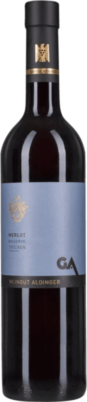 52,95 € 免费送货 | 红酒 Aldinger 干 预订 I.G. Baden Baden-Württemberg 德国 Merlot 瓶子 75 cl