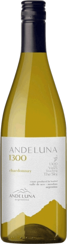 16,95 € 免费送货 | 白酒 Andeluna 1300 I.G. Tupungato 门多萨 阿根廷 Chardonnay 瓶子 75 cl