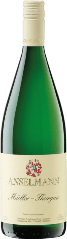 7,95 € 送料無料 | 白ワイン Anselmann ドライ Q.b.A. Pfälz Pfälz ドイツ Müller-Thurgau ボトル 1 L