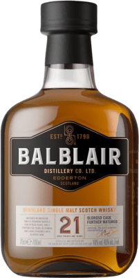 Whisky Single Malt Balblair 21 Ans 70 cl Sans Alcool
