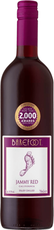 6,95 € Envoi gratuit | Vin rouge Barefoot Jammy Red I.G. California Californie États Unis Pinot Noir, Nebbiolo Bouteille 75 cl