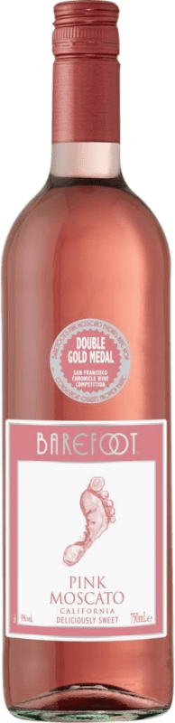 9,95 € Envío gratis | Vino blanco Barefoot Pink I.G. California California Estados Unidos Moscato, Riesling, Colombard Botella 75 cl