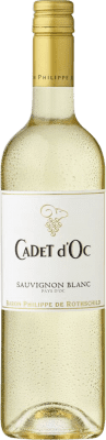 10,95 € Бесплатная доставка | Белое вино Philippe de Rothschild Cadet d'Oc I.G.P. Vin de Pays d'Oc Бордо Франция Sauvignon White бутылка 75 cl