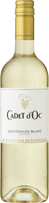 11,95 € Spedizione Gratuita | Vino Bianco Philippe de Rothschild Cadet d'Oc I.G.P. Vin de Pays d'Oc bordò Francia Sauvignon 75 cl