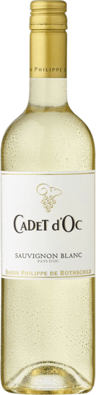 10,95 € Бесплатная доставка | Белое вино Philippe de Rothschild Cadet d'Oc I.G.P. Vin de Pays d'Oc Бордо Франция Sauvignon White бутылка 75 cl