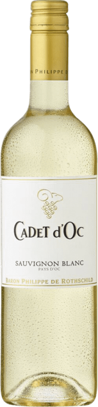 9,95 € Kostenloser Versand | Weißwein Philippe de Rothschild Cadet d'Oc I.G.P. Vin de Pays d'Oc Bordeaux Frankreich Sauvignon Flasche 75 cl
