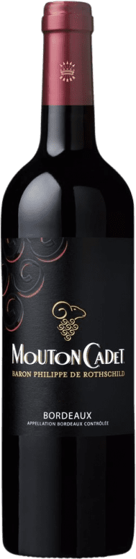 25,95 € Envio grátis | Vinho tinto Philippe de Rothschild Mouton Cadet Rouge A.O.C. Bordeaux Bordeaux França Merlot, Cabernet Sauvignon, Cabernet Franc Garrafa Magnum 1,5 L