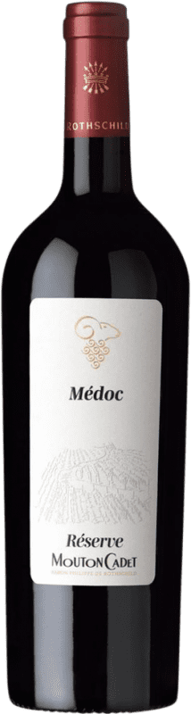 27,95 € Бесплатная доставка | Красное вино Philippe de Rothschild Mouton Cadet Резерва A.O.C. Médoc Бордо Франция Merlot — Мерло, Cabernet Sauvignon — Каберне Совиньон Бутылка 75 cl