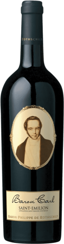 29,95 € 送料無料 | 赤ワイン Philippe de Rothschild Baron Carl A.O.C. Saint-Émilion ボルドー フランス Merlot, Cabernet Franc ボトル 75 cl