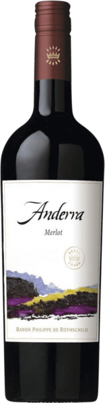 9,95 € 送料無料 | 赤ワイン Philippe de Rothschild Anderra I.G. Valle del Maipo Santiago de Chile チリ Merlot ボトル 75 cl