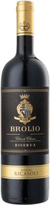 32,95 € 免费送货 | 红酒 Barone Ricasoli Brolio 预订 D.O.C.G. Chianti Classico 意大利 Merlot, Cabernet Sauvignon, Sangiovese 瓶子 75 cl