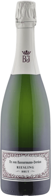 16,95 € 免费送货 | 白起泡酒 Dr. Von Basserman-Jordan Sekt 香槟 Q.b.A. Pfälz 普法尔茨 德国 Riesling 瓶子 75 cl