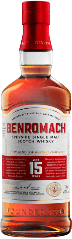 57,95 € 免费送货 | 单一麦芽威士忌 Benromach 苏格兰 英国 15 岁 70 cl