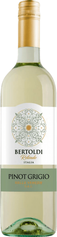 8,95 € Envio grátis | Vinho Branco Bertoldi Rotondo I.G.T. Provincia di Pavia Lombardia Itália Pinot Cinzento 75 cl