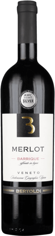 9,95 € Kostenloser Versand | Rotwein Bertoldi Holzfass I.G.T. Veneto Venetien Italien Merlot 75 cl