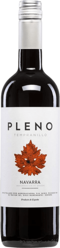 8,95 € Envío gratis | Vino tinto Agronavarra Pleno D.O. Navarra Navarra España Tempranillo Botella 75 cl