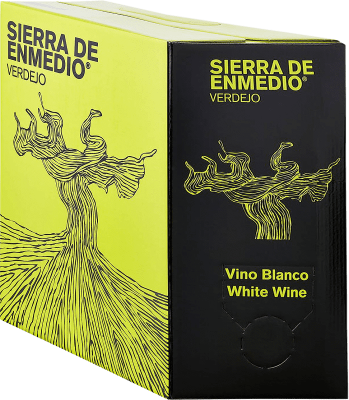 26,95 € Envoi gratuit | Vin blanc Alceño Sierra de Enmedio D.O. Jumilla Région de Murcie Espagne Verdejo Bag in Box 5 L