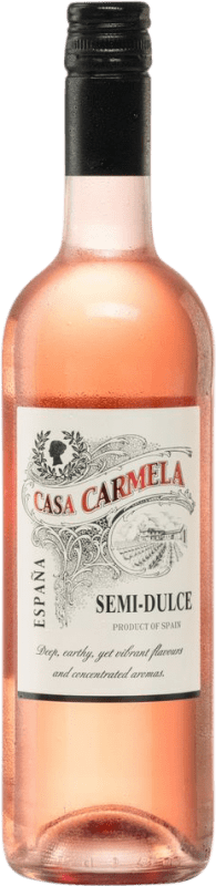 8,95 € Envoi gratuit | Vin Rosé Castaño Casa Carmela Demi-Sec Demi-Sucré D.O. Yecla Région de Murcie Espagne Monastrell Bouteille 75 cl