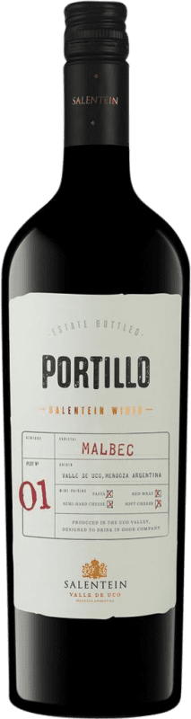 13,95 € 免费送货 | 红酒 El Portillo I.G. Valle de Uco 门多萨 阿根廷 Malbec 瓶子 75 cl