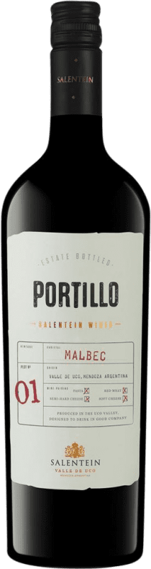 12,95 € Envío gratis | Vino Tinto El Portillo I.G. Valle de Uco Mendoza Argentina Malbec Botella 75 cl