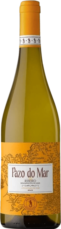 8,95 € Envio grátis | Vinho Branco Pazo do Mar D.O. Ribeiro Galiza Espanha Nebbiolo, Godello, Treixadura 75 cl