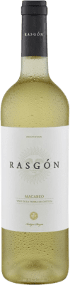 7,95 € 免费送货 | 白酒 Rasgón Rasgón D.O. La Mancha 卡斯蒂利亚 - 拉曼恰 西班牙 Nebbiolo, Macabeo 瓶子 75 cl