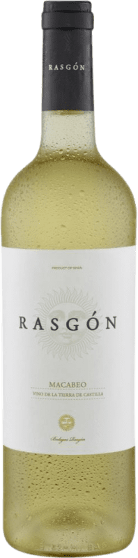 7,95 € 送料無料 | 白ワイン Rasgón Rasgón D.O. La Mancha カスティーリャ・ラ・マンチャ スペイン Nebbiolo, Macabeo ボトル 75 cl