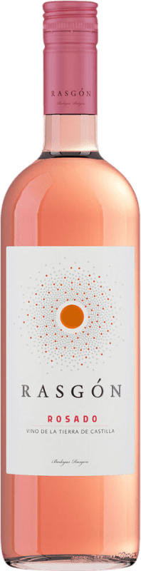 7,95 € Kostenloser Versand | Rosé-Wein Rasgón Rasgón Rosado D.O. La Mancha Kastilien-La Mancha Spanien Tempranillo Flasche 75 cl