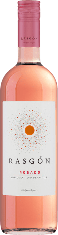 5,95 € Бесплатная доставка | Розовое вино Rasgón Rasgón Rosado D.O. La Mancha Кастилья-Ла-Манча Испания Tempranillo бутылка 75 cl