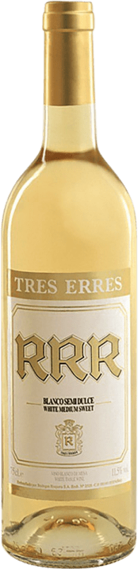 8,95 € Envio grátis | Vinho branco Ramón Roqueta RRR Tres Erres Blanco Semi-seco Semi-doce Catalunha Espanha Garrafa 75 cl