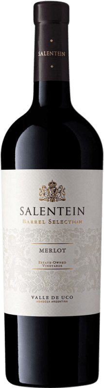 15,95 € 免费送货 | 红酒 Salentein Barrel Selection I.G. Valle de Uco 门多萨 阿根廷 Merlot 瓶子 75 cl