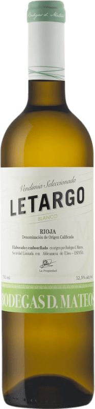 7,95 € Envío gratis | Vino blanco La Mateo Letargo Blanco D.O.Ca. Rioja La Rioja España Tempranillo Blanco Botella 75 cl
