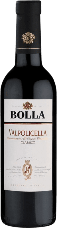 7,95 € Kostenloser Versand | Rotwein Bolla Klassisch D.O.C. Valpolicella Venecia Italien Nebbiolo, Corvina Halbflasche 37 cl